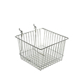 Azar Displays 8"H Chrome Wire Basket, PK2 300622